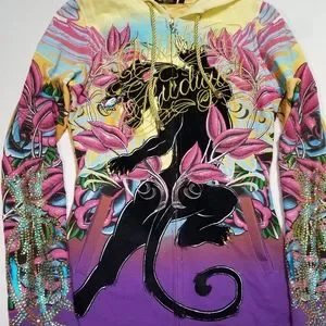 Christian Audigier 薄紫 レア パーカー Sサイズ Christian Audigier 薄紫 レア パーカー Sサイズ - メルカリ